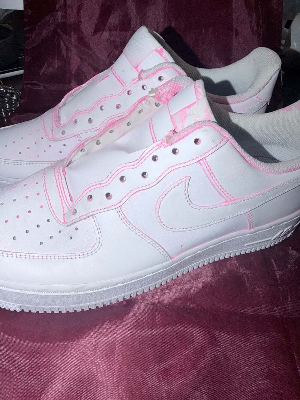 Nike Air Force 1 '07 LX White Pink DD8959-100 Size 10 - Picture 2 of 7